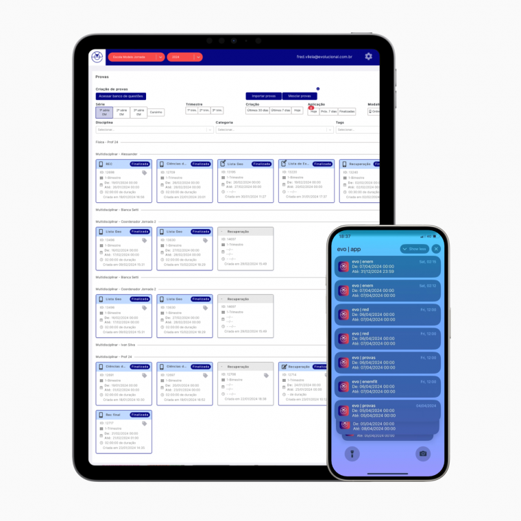 evo | app - Tecnologia a favor da educação.
